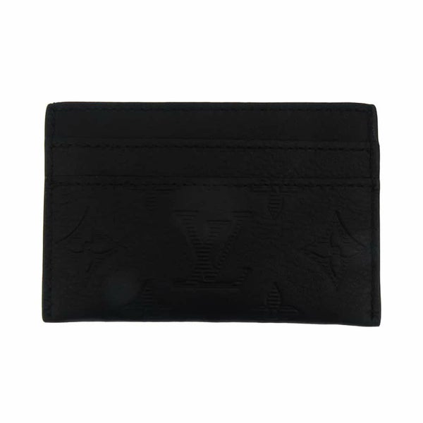 ルイヴィトン カードケース モノグラム・シャドウ ポルト・カルト・ダブル M81415 LOUIS VUITTON 黒