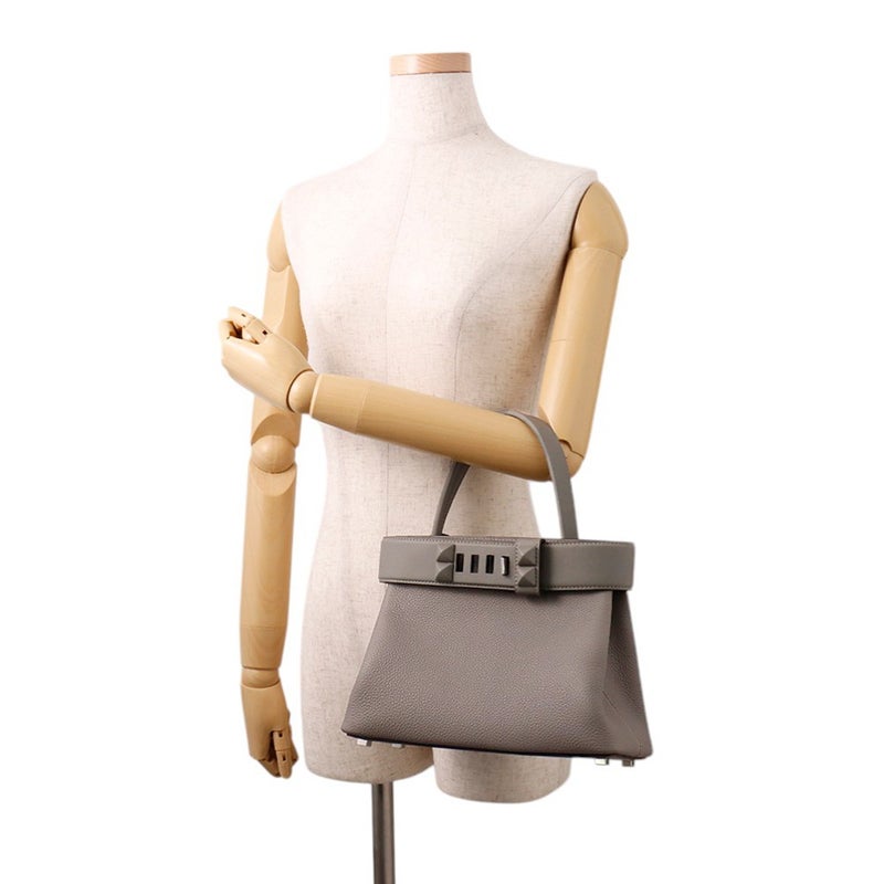 エルメス ハンドバッグ メドール グリメイヤー/シルバー金具 トゴ/スイフト K刻印 ２wayショルダー