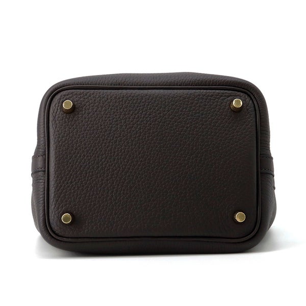 エルメス ハンドバッグ ピコタンロックPM プルノワール/ゴールド金具 トリヨンクレマンス W刻印