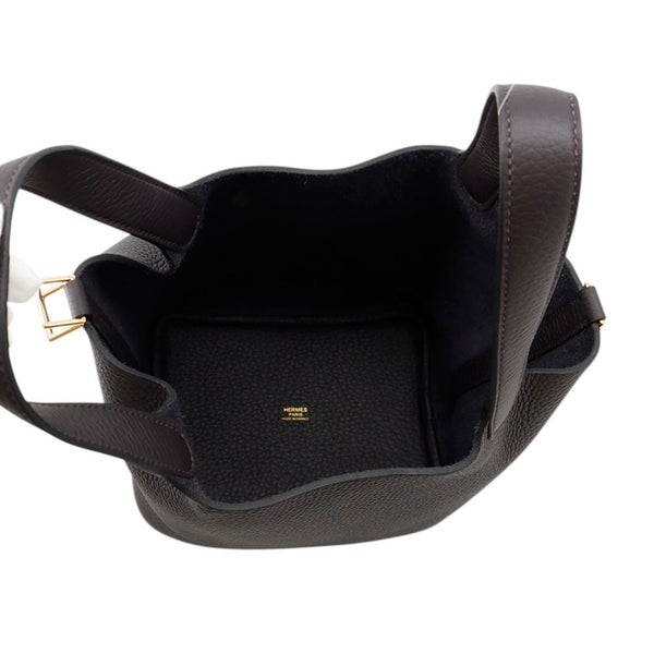 エルメス ハンドバッグ ピコタンロックPM プルノワール/ゴールド金具 トリヨンクレマンス W刻印