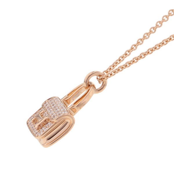 エルメス ネックレス アミュレット コンスタンス ペンダント ダイヤモンド 43P 計0.44ct K18PGピンクゴールド HERMES