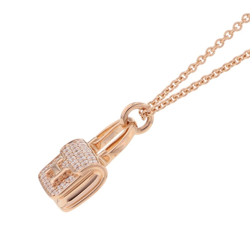 エルメス ネックレス アミュレット コンスタンス ペンダント ダイヤモンド 43P 計0.44ct K18PGピンクゴールド HERMES