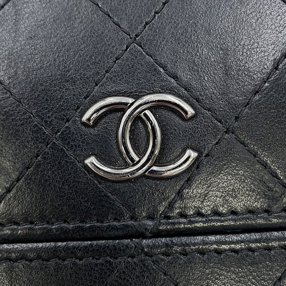 シャネル フォンケース チェーンアラウンド マトラッセ ココマーク ラムスキン A94471 CHANEL 黒 シャネル フォンケース チェーンアラウンド マトラッセ ココマーク