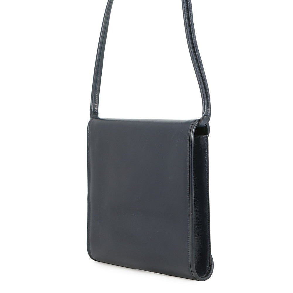 エルメス ショルダーバッグ ウッド ネイビー/ゴールド金具 ボックス