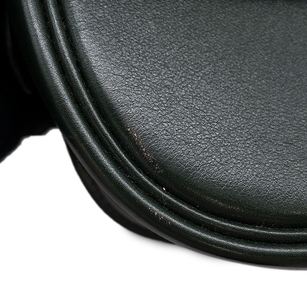 エルメス ショルダーバッグ ダッフル グリーン/ゴールド金具 ボックスカーフ 〇Y刻印 エルメス ショルダーバッグ ダッフル グリーン/ゴールド金具 ボックス