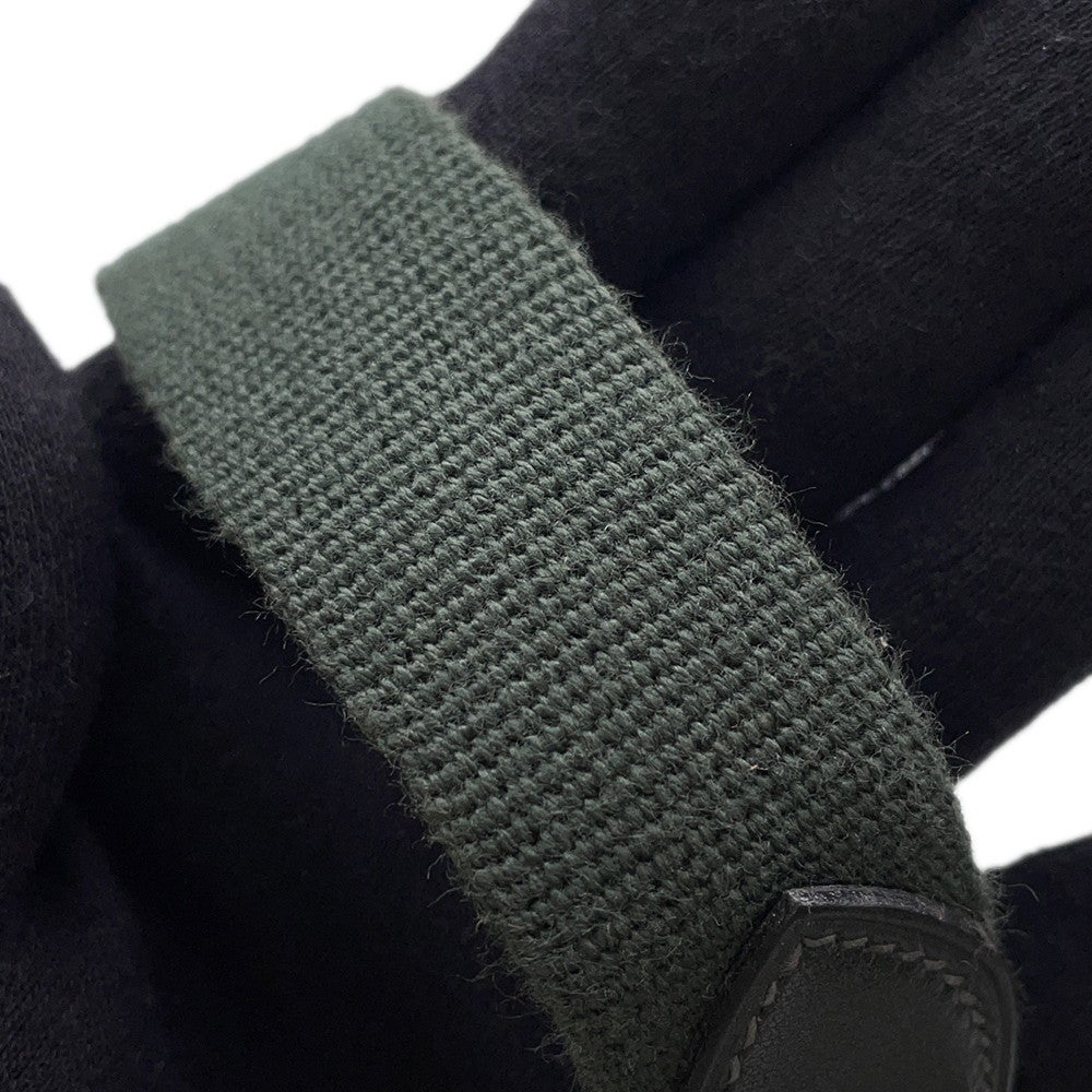 エルメス ショルダーバッグ ダッフル グリーン/ゴールド金具 ボックスカーフ 〇Y刻印 エルメス ショルダーバッグ ダッフル グリーン/ゴールド金具 ボックス