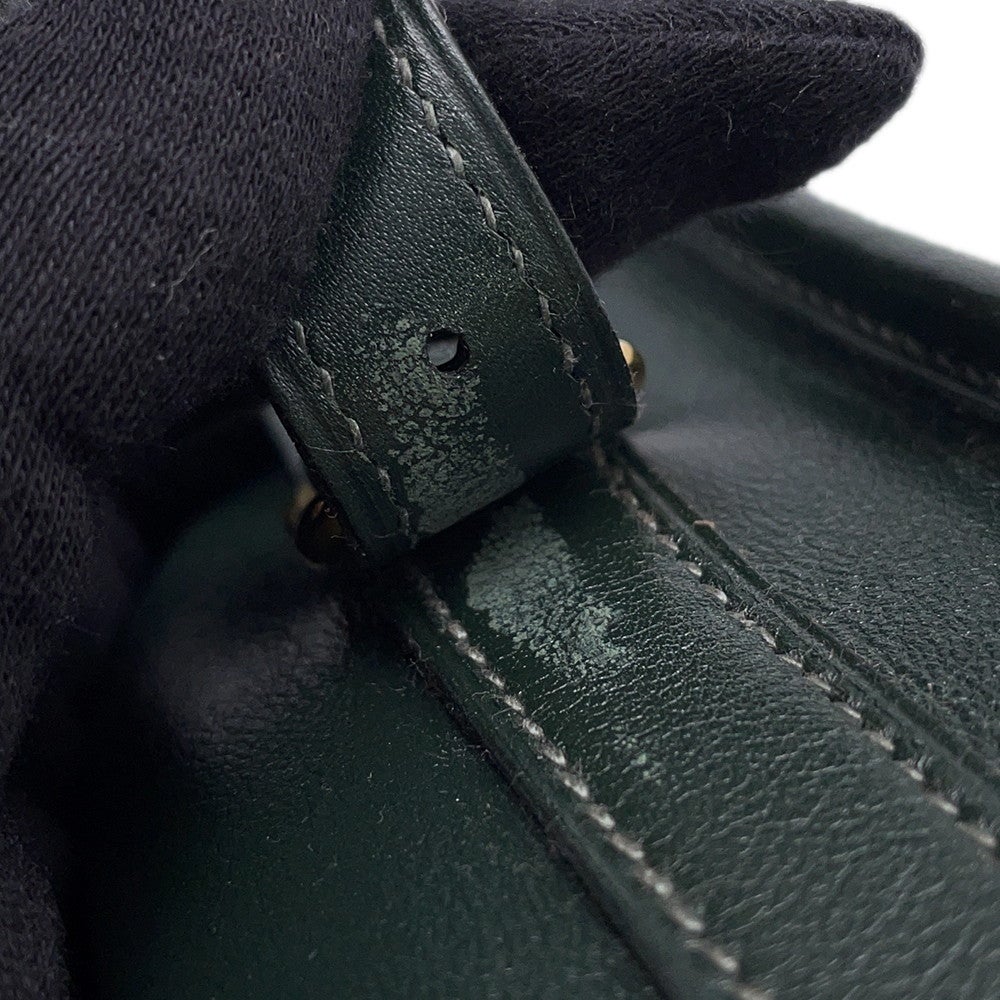 エルメス ショルダーバッグ ダッフル グリーン/ゴールド金具 ボックスカーフ 〇Y刻印 エルメス ショルダーバッグ ダッフル グリーン/ゴールド金具 ボックス