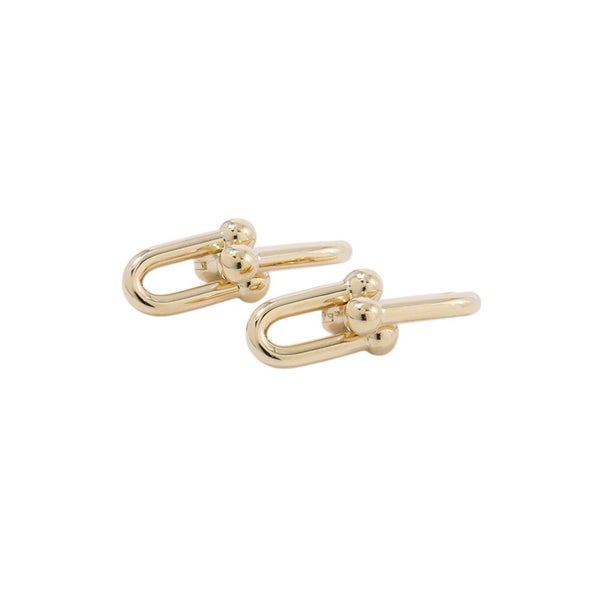 ティファニー ピアス ハードウェア ミディアム リンク ピアス K18YGイエローゴールド 73584531 Tiffany&Co. ジュエリー