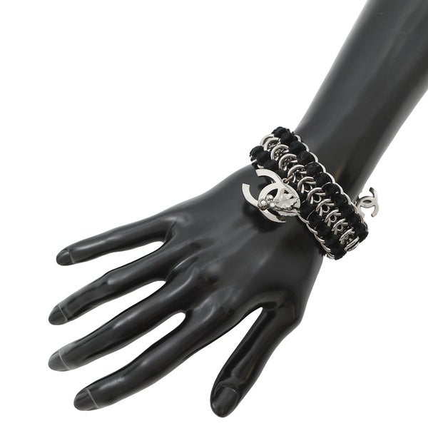 シャネル ブレスレット ココマーク ベルベット ラインストーン フェイクパール 05A CHANEL アクセサリー