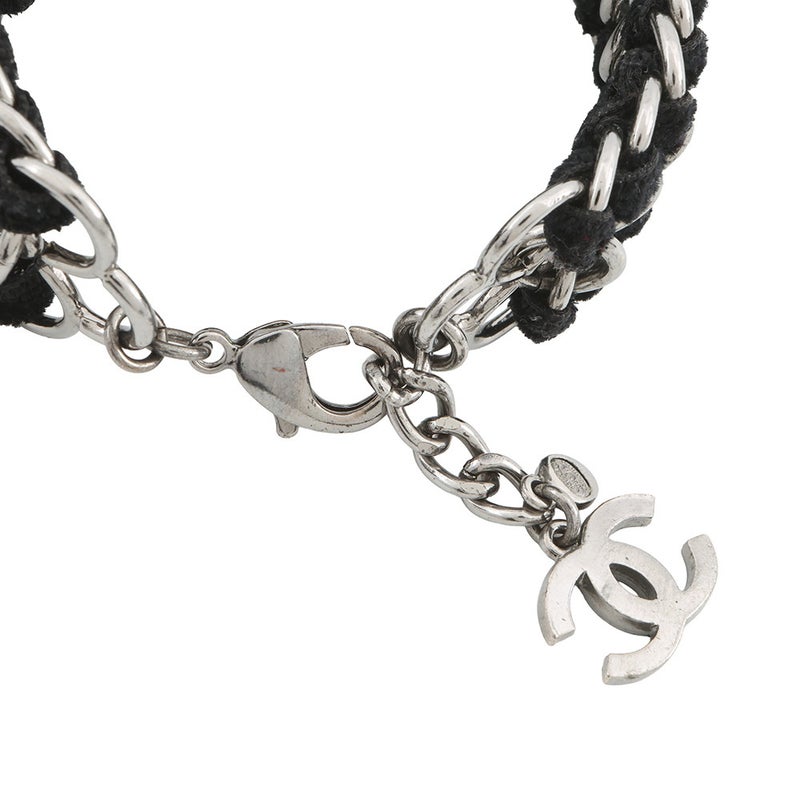 シャネル ブレスレット ココマーク ベルベット ラインストーン フェイクパール 05A CHANEL アクセサリー