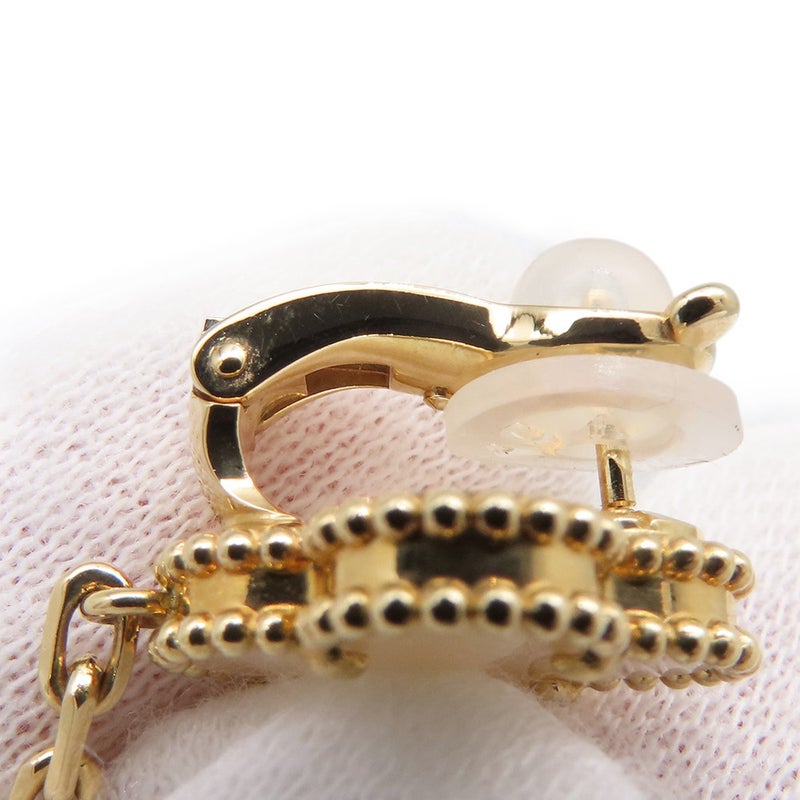 ヴァンクリ ピアス マジック アルハンブラ イヤリング 2モチーフ マザーオブパール K18YGイエローゴールド VCARD78800