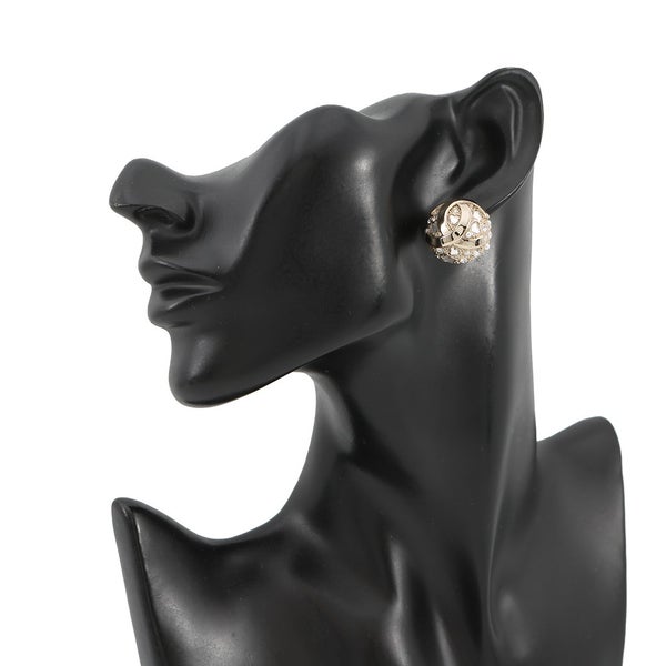 シャネル ピアス ココマーク ラウンドピアス ラインストーン フェイクパール B25A ABF219 CHANEL アクセサリー