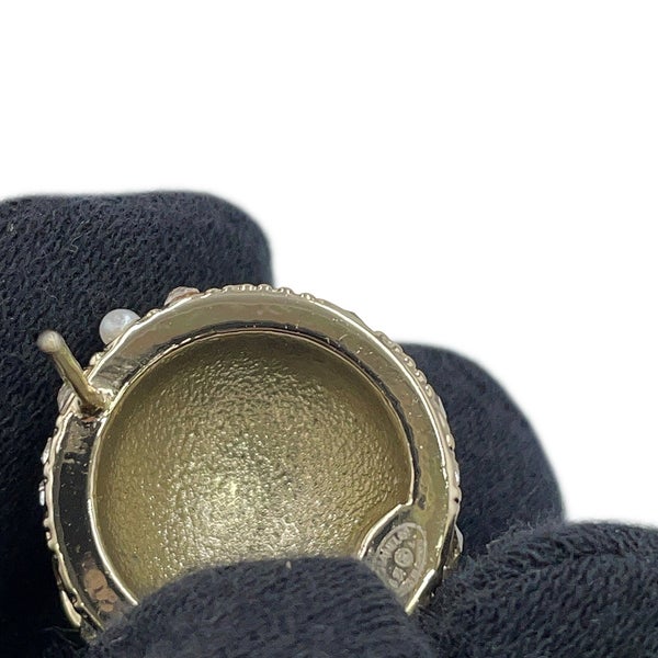 シャネル ピアス ココマーク ラウンドピアス ラインストーン フェイクパール B25A ABF219 CHANEL アクセサリー