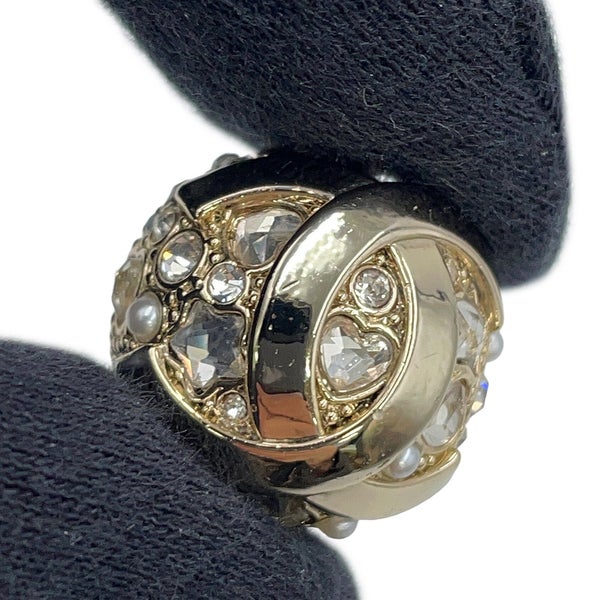 シャネル ピアス ココマーク ラウンドピアス ラインストーン フェイクパール B25A ABF219 CHANEL アクセサリー