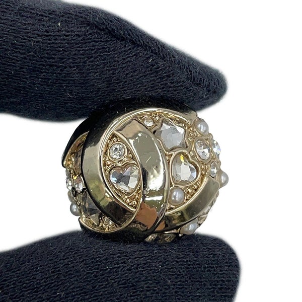 シャネル ピアス ココマーク ラウンドピアス ラインストーン フェイクパール B25A ABF219 CHANEL アクセサリー