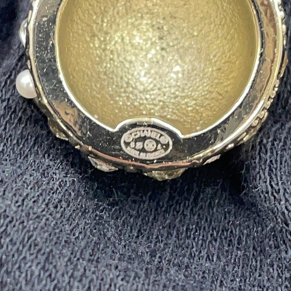シャネル ピアス ココマーク ラウンドピアス ラインストーン フェイクパール B25A ABF219 CHANEL アクセサリー