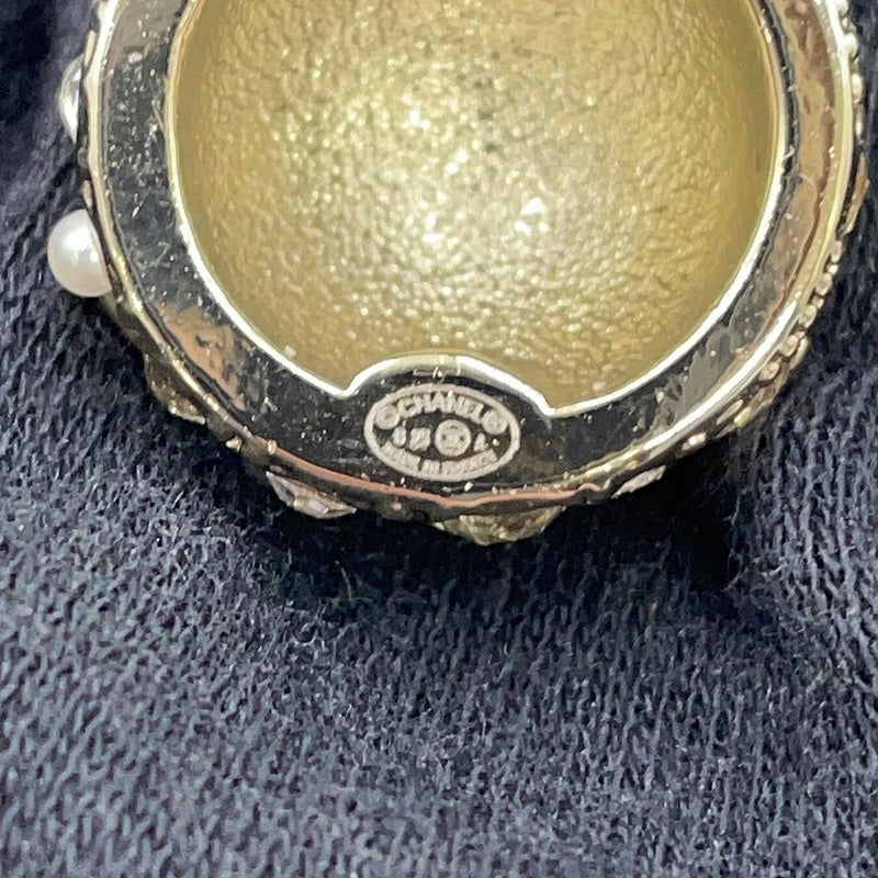 シャネル ピアス ココマーク ラウンドピアス ラインストーン フェイクパール B25A ABF219 CHANEL アクセサリー