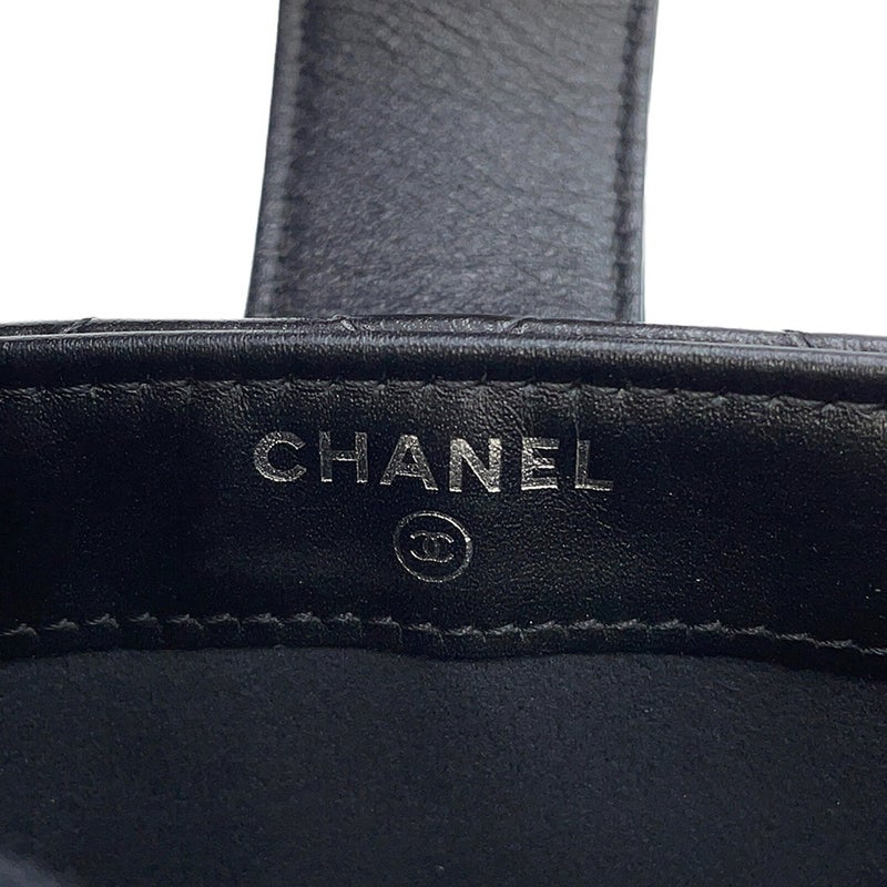 シャネル フォンケース マトラッセ 2.55 ミニ チェーンポシェット ラッキーチャーム カーフレザー A80446 CHANEL 黒