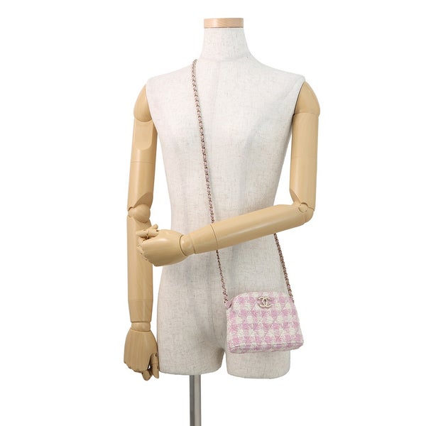 シャネル チェーンショルダーバッグ マトラッセ ココマーク ツイード CD0187 CHANEL ノベルティ
