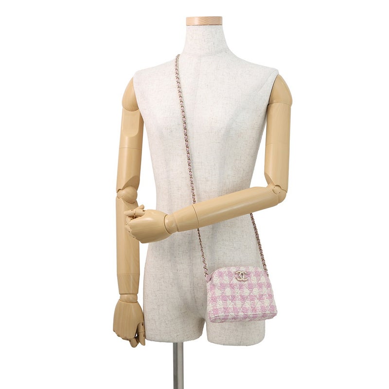 シャネル チェーンショルダーバッグ マトラッセ ココマーク ツイード CD0187 CHANEL ノベルティ