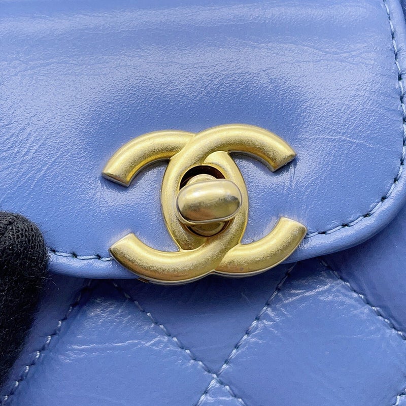 シャネル チェーンショルダーバッグ マトラッセ ココマーク レザー AP3435 CHANEL