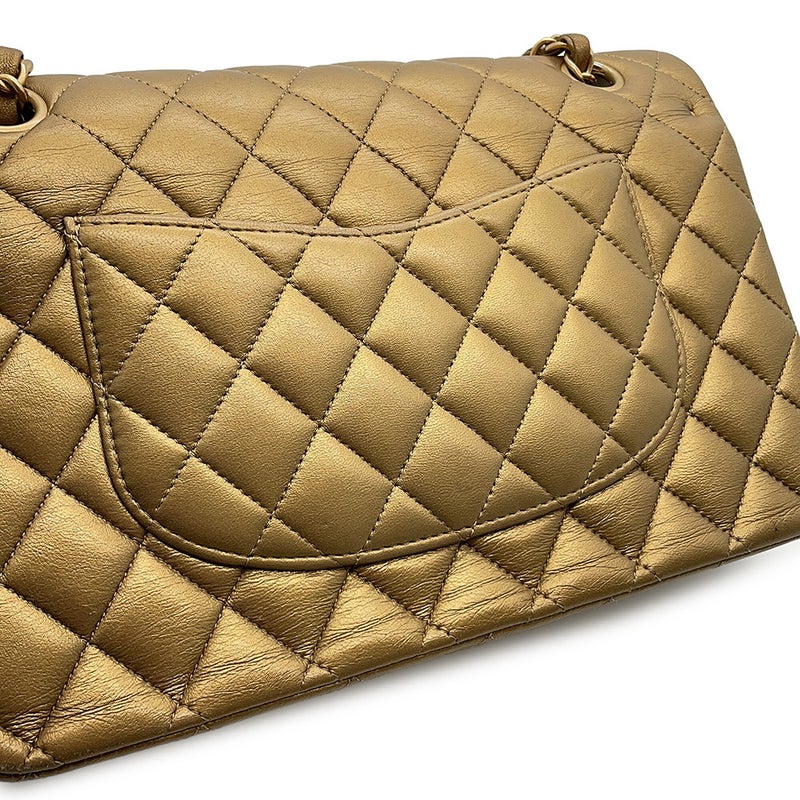 シャネル チェーンショルダーバッグ マトラッセ25 エジプトチャーム ココマーク ダブルチェーン ラムスキン A01112