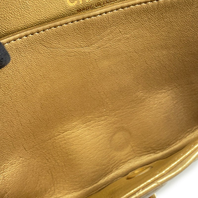 シャネル チェーンショルダーバッグ マトラッセ25 エジプトチャーム ココマーク ダブルチェーン ラムスキン A01112