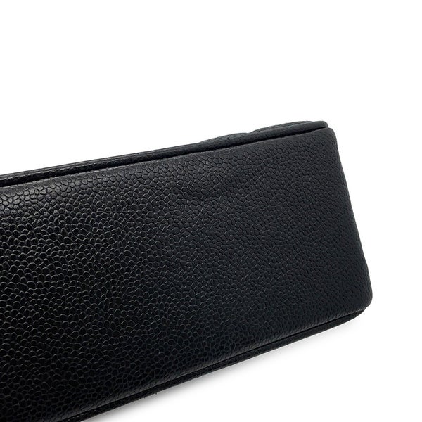 シャネル チェーンショルダーバッグ マドモアゼル ココマーク デカココ キャビアスキン CHANEL 黒