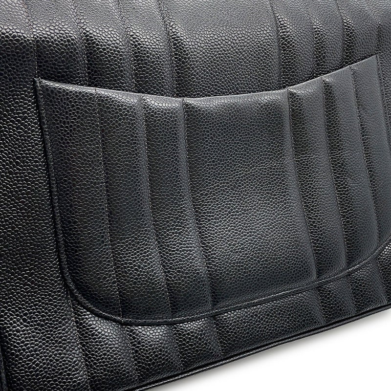 シャネル チェーンショルダーバッグ マドモアゼル ココマーク デカココ キャビアスキン CHANEL 黒