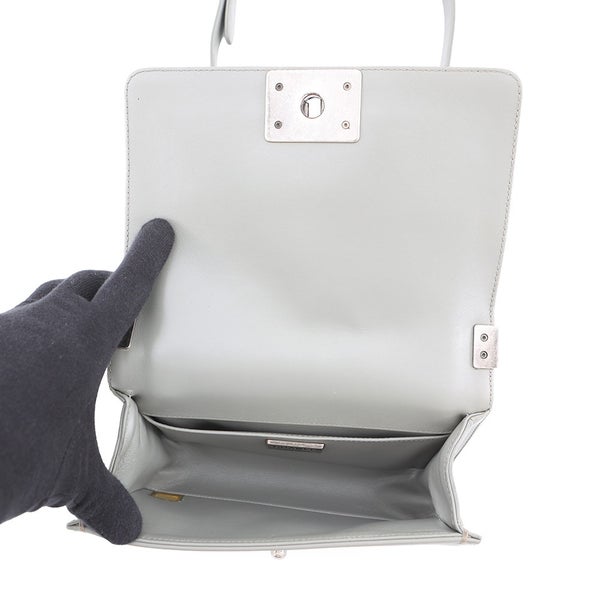 シャネル チェーンショルダーバッグ ボーイシャネル スモール マトラッセ ココマーク ラムスキン/リザード CHANEL 黒