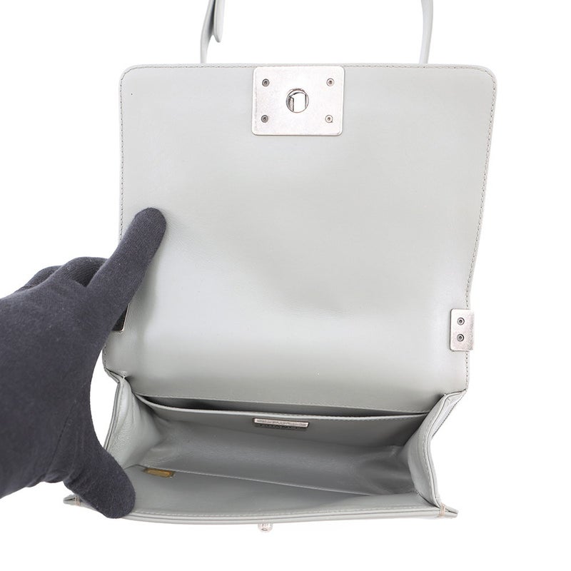 シャネル チェーンショルダーバッグ ボーイシャネル スモール マトラッセ ココマーク ラムスキン/リザード CHANEL 黒