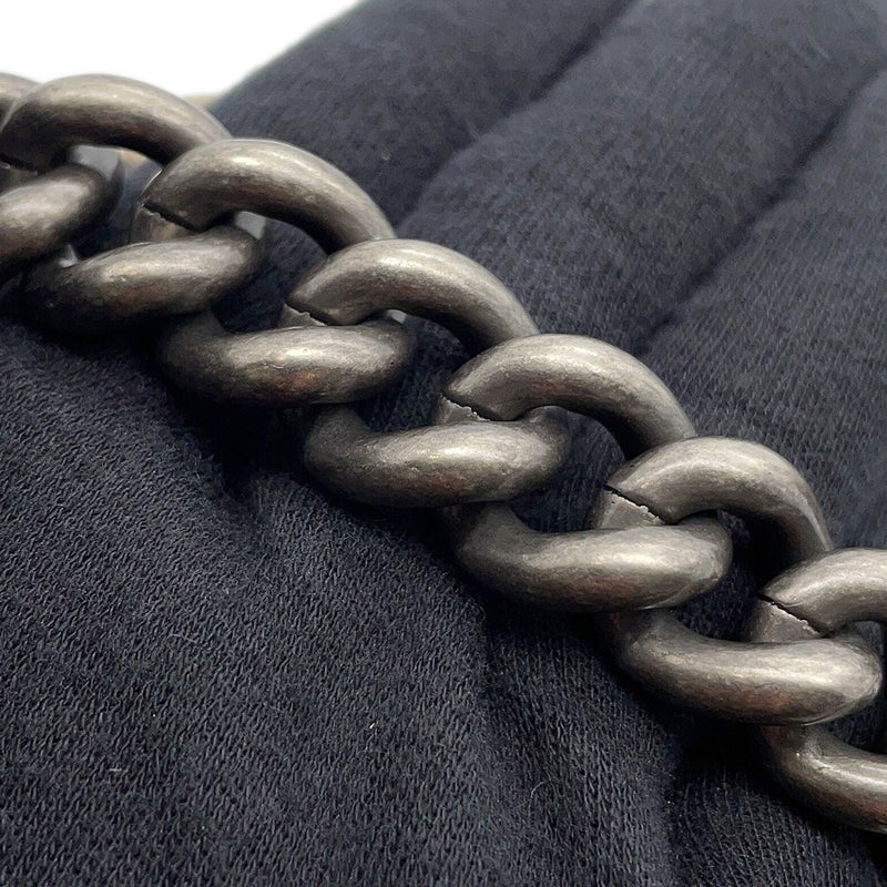 シャネル チェーンショルダーバッグ ボーイシャネル スモール マトラッセ ココマーク ラムスキン/リザード CHANEL 黒