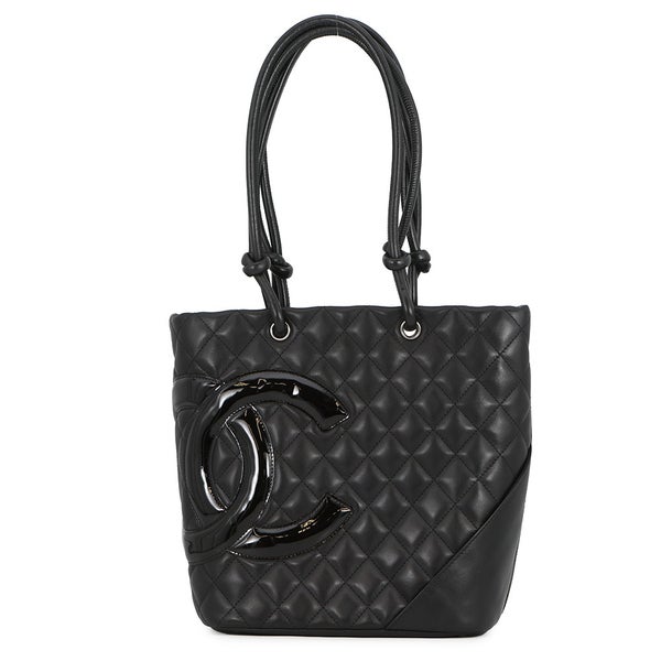 シャネル ハンドバッグ カンボンライン ココマーク ミディアムトート ラムスキン/パテント A25167 CHANEL バッグ 黒