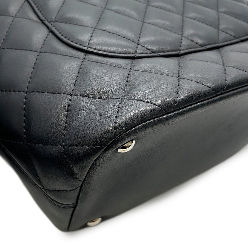 シャネル ハンドバッグ カンボンライン ココマーク ミディアムトート ラムスキン/パテント A25167 CHANEL バッグ 黒