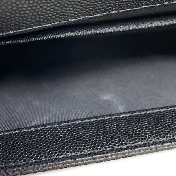 シャネル チェーンショルダーバッグ ボーイシャネル キャビアスキン A67086 CHANEL バッグ 黒