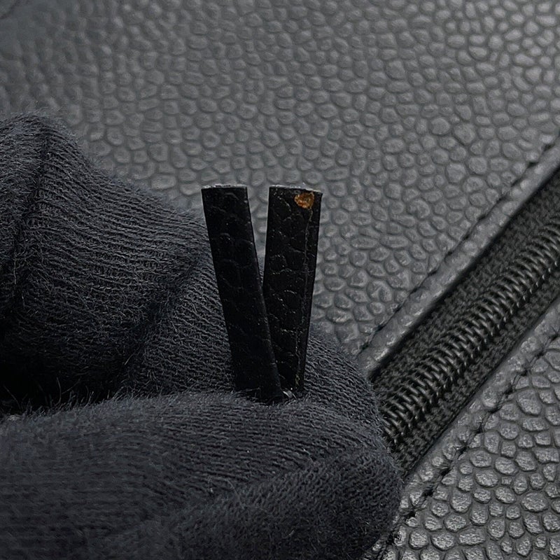 シャネル チェーンショルダーバッグ マトラッセ25 ココマーク キャビアスキン ダブルチェーン A01112 CHANEL 黒