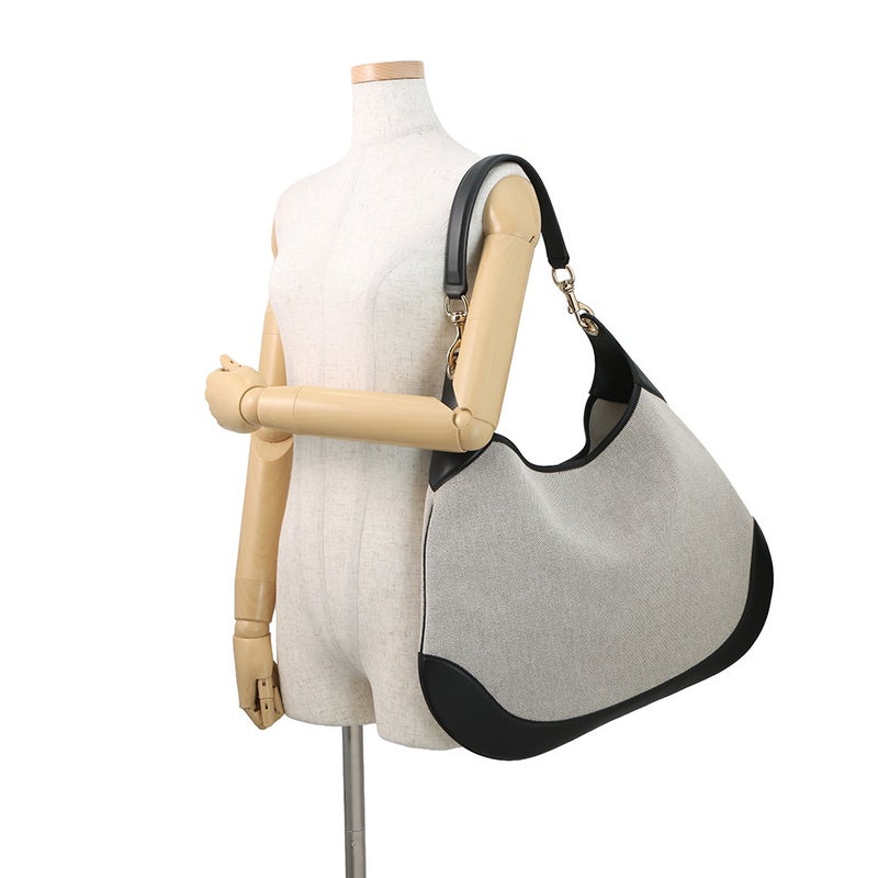 グッチ ショルダーバッグ キャンバス/レザー GUCCI B ワンショルダーバッグ ミディアム 815924 GUCCI バッグ トートバッグ 黒