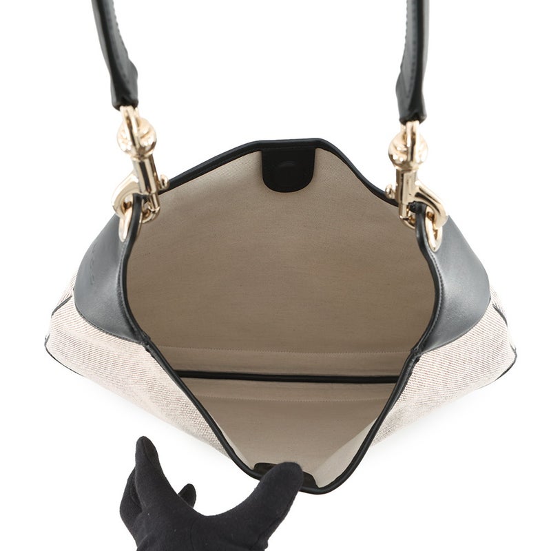 グッチ ショルダーバッグ キャンバス/レザー GUCCI B ワンショルダーバッグ ミディアム 815924 GUCCI バッグ トートバッグ 黒