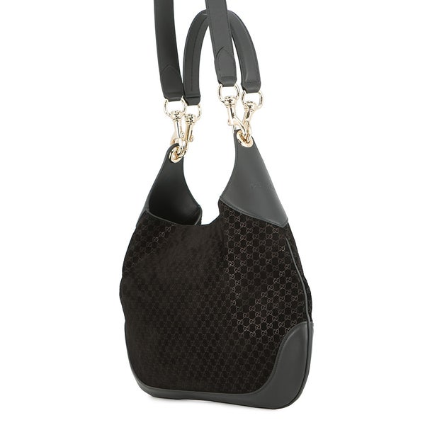 グッチ ショルダーバッグ マイクロGGスエード/レザー GUCCI B スモール 834981 GUCCI バッグ 2way 黒