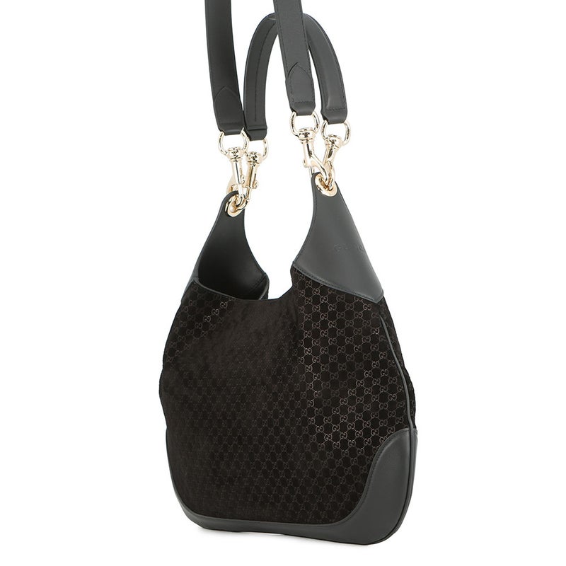 グッチ ショルダーバッグ マイクロGGスエード/レザー GUCCI B スモール 834981 GUCCI バッグ 2way 黒