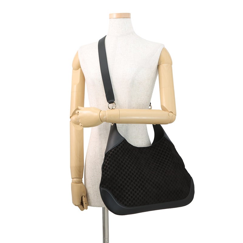 グッチ ショルダーバッグ マイクロGGスエード/レザー GUCCI B スモール 834981 GUCCI バッグ 2way 黒