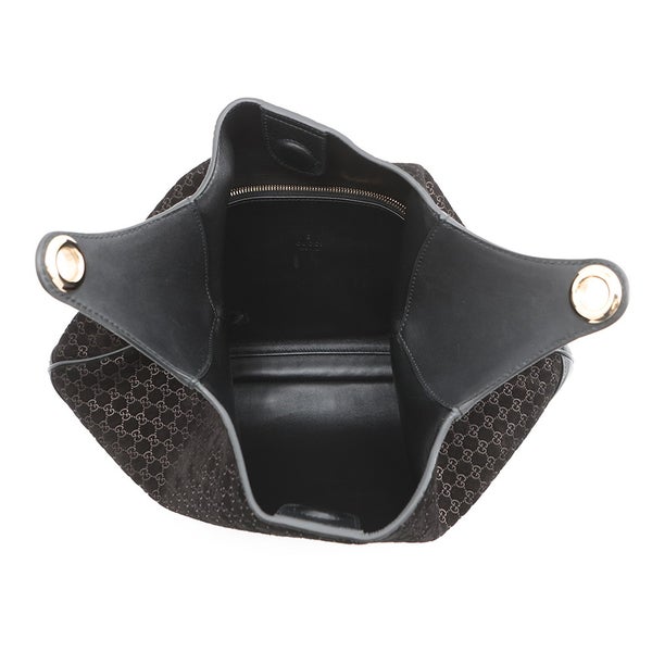 グッチ ショルダーバッグ マイクロGGスエード/レザー GUCCI B スモール 834981 GUCCI バッグ 2way 黒