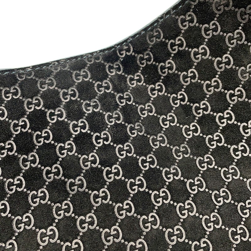 グッチ ショルダーバッグ マイクロGGスエード/レザー GUCCI B スモール 834981 GUCCI バッグ 2way 黒