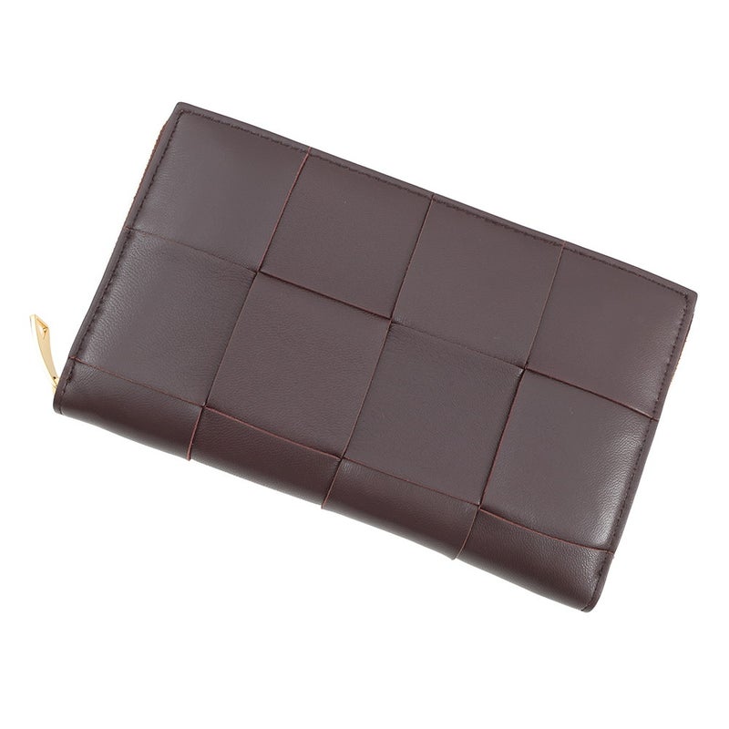 ボッテガヴェネタ 長財布 マキシイントレチャート ラウンドファスナー レザー 651368 BOTTEGA VENETA