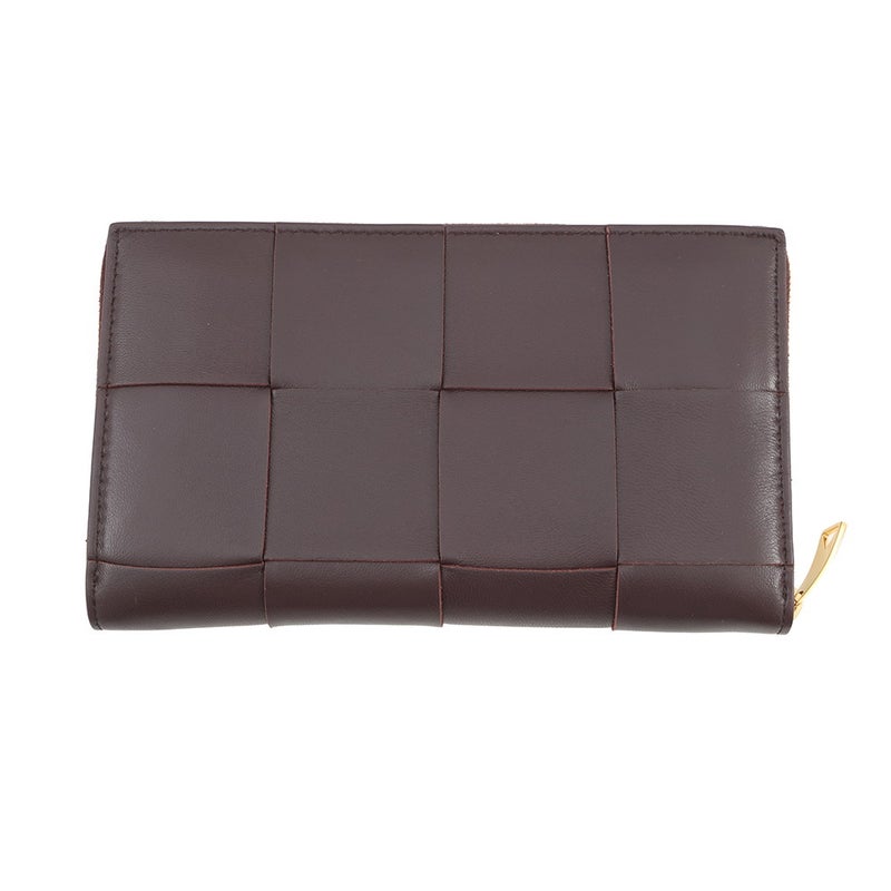 ボッテガヴェネタ 長財布 マキシイントレチャート ラウンドファスナー レザー 651368 BOTTEGA VENETA