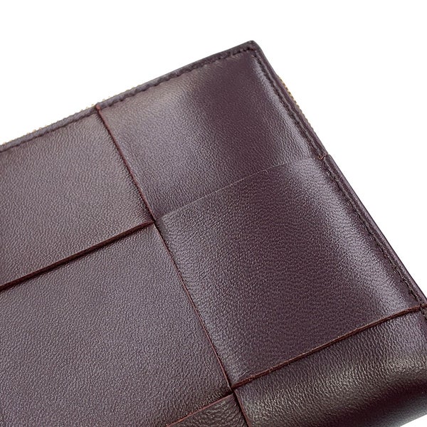 ボッテガヴェネタ 長財布 マキシイントレチャート ラウンドファスナー レザー 651368 BOTTEGA VENETA