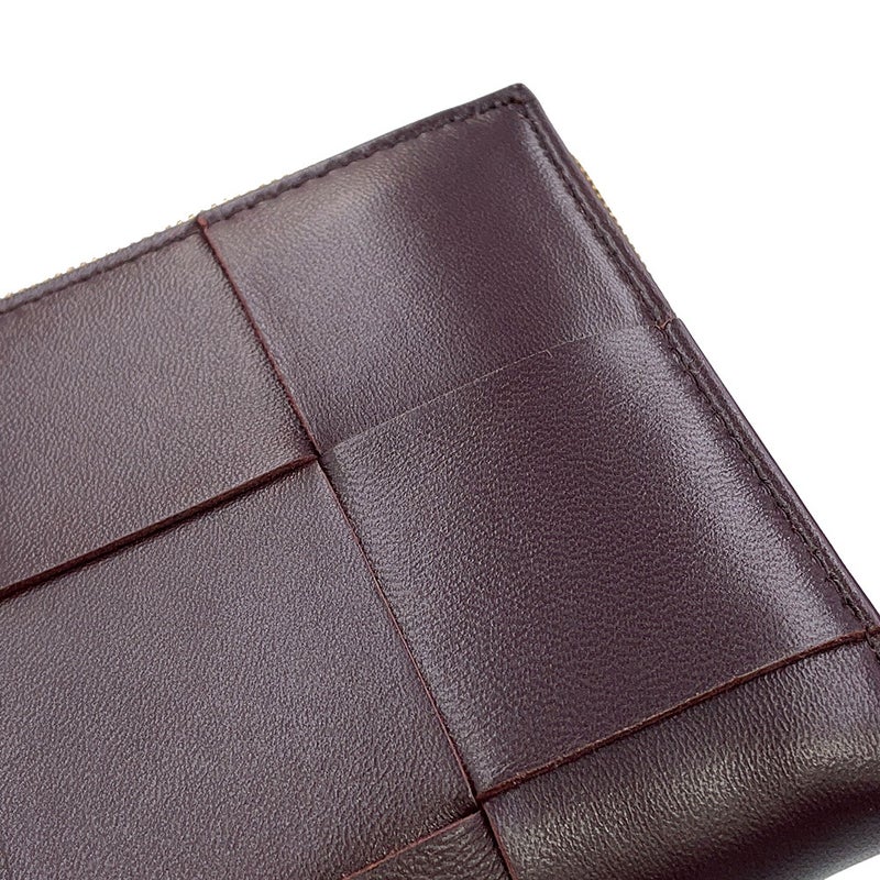 ボッテガヴェネタ 長財布 マキシイントレチャート ラウンドファスナー レザー 651368 BOTTEGA VENETA