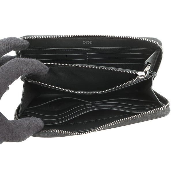 クリスチャン・ディオール 長財布 CD アイコン ロングジップウォレット グレインドカーフレザー 2ESBC252CDI 黒