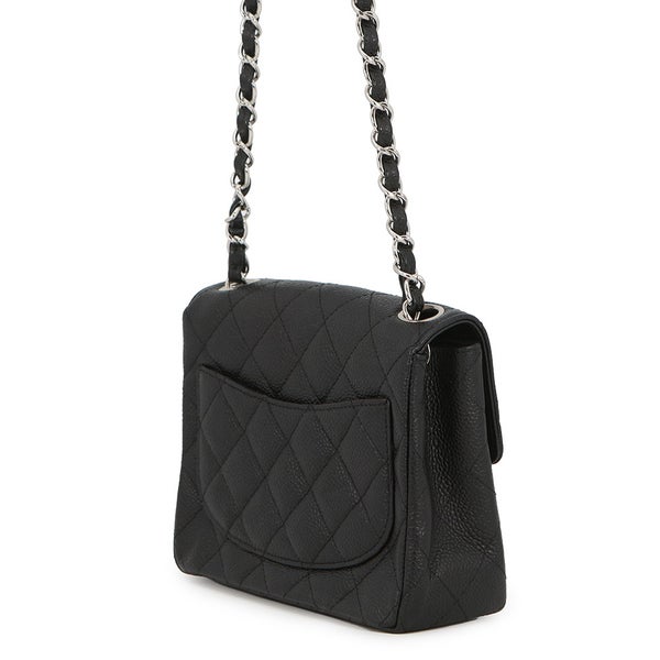 シャネル チェーンショルダーバッグ ミニ マトラッセ ココマーク シングルチェーン キャビアスキン A01115 CHANEL 黒