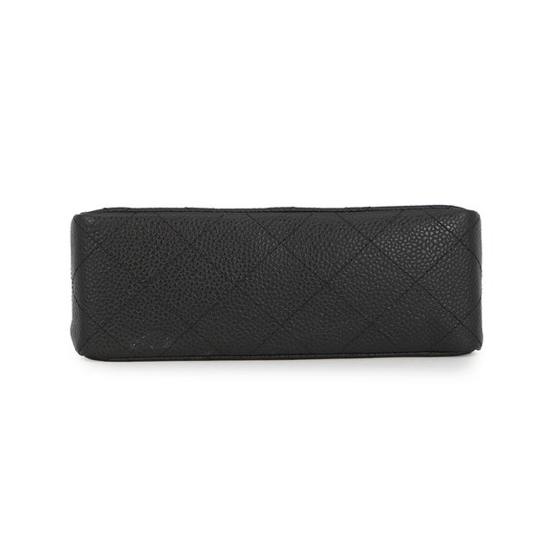 シャネル チェーンショルダーバッグ ミニ マトラッセ ココマーク シングルチェーン キャビアスキン A01115 CHANEL 黒